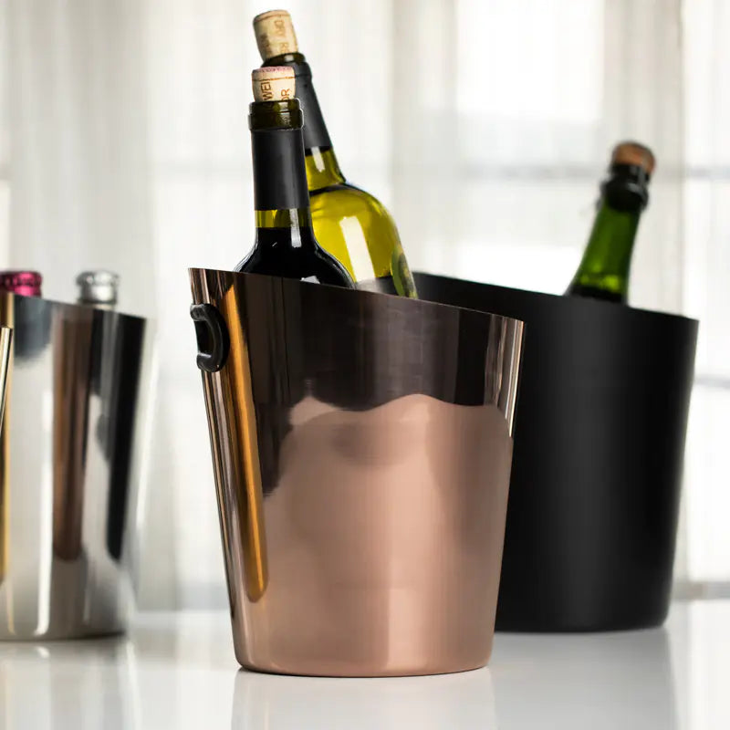 Inclined Stainless Steel Ice Bucket for Household Use