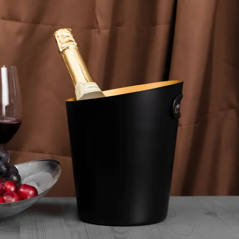 Inclined Stainless Steel Ice Bucket for Household Use