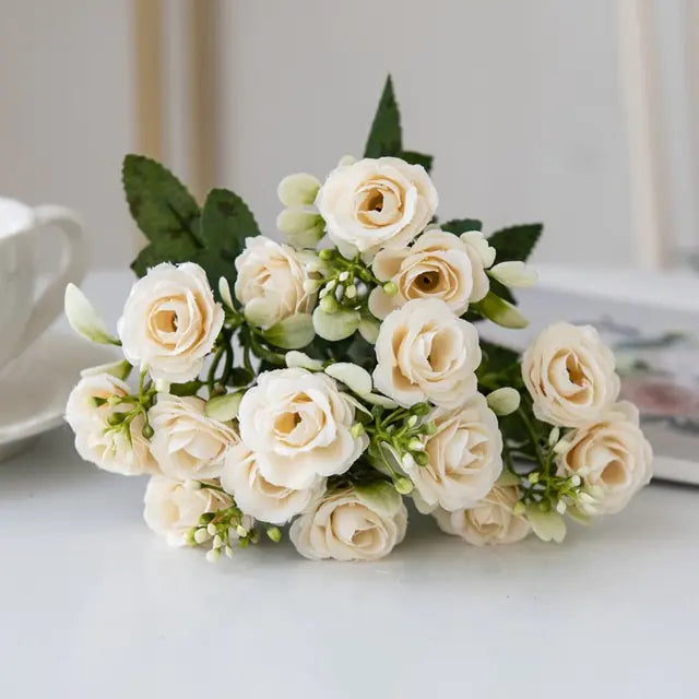 15-Piece Rose Bouquet for Home Decor