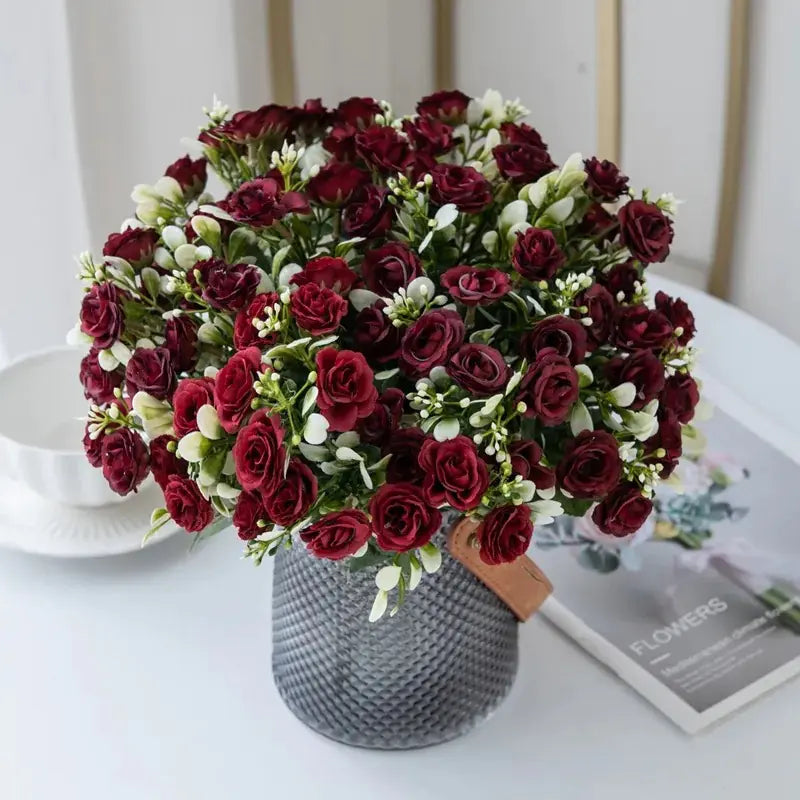 15-Piece Rose Bouquet for Home Decor